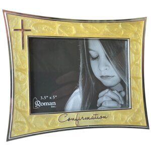 Roman Inc. Confirmation Picture Frame with Cross Religious Gift 3.5" x 5"